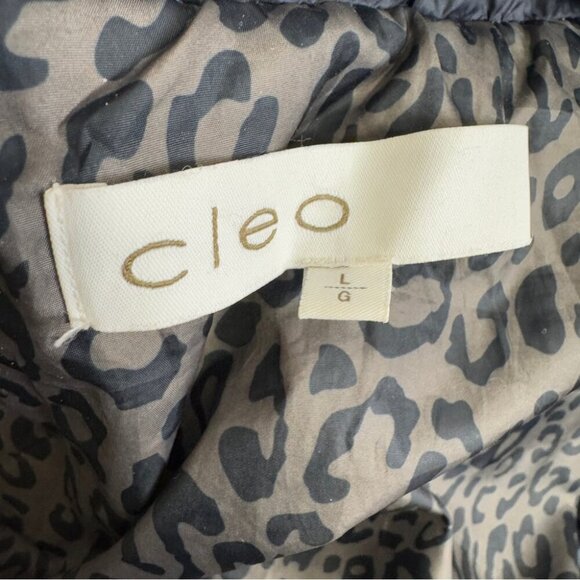 Cleo Navy Blue Long Feather Down Puffer Coat with Faux Fur Hood - Picture 10 of 15